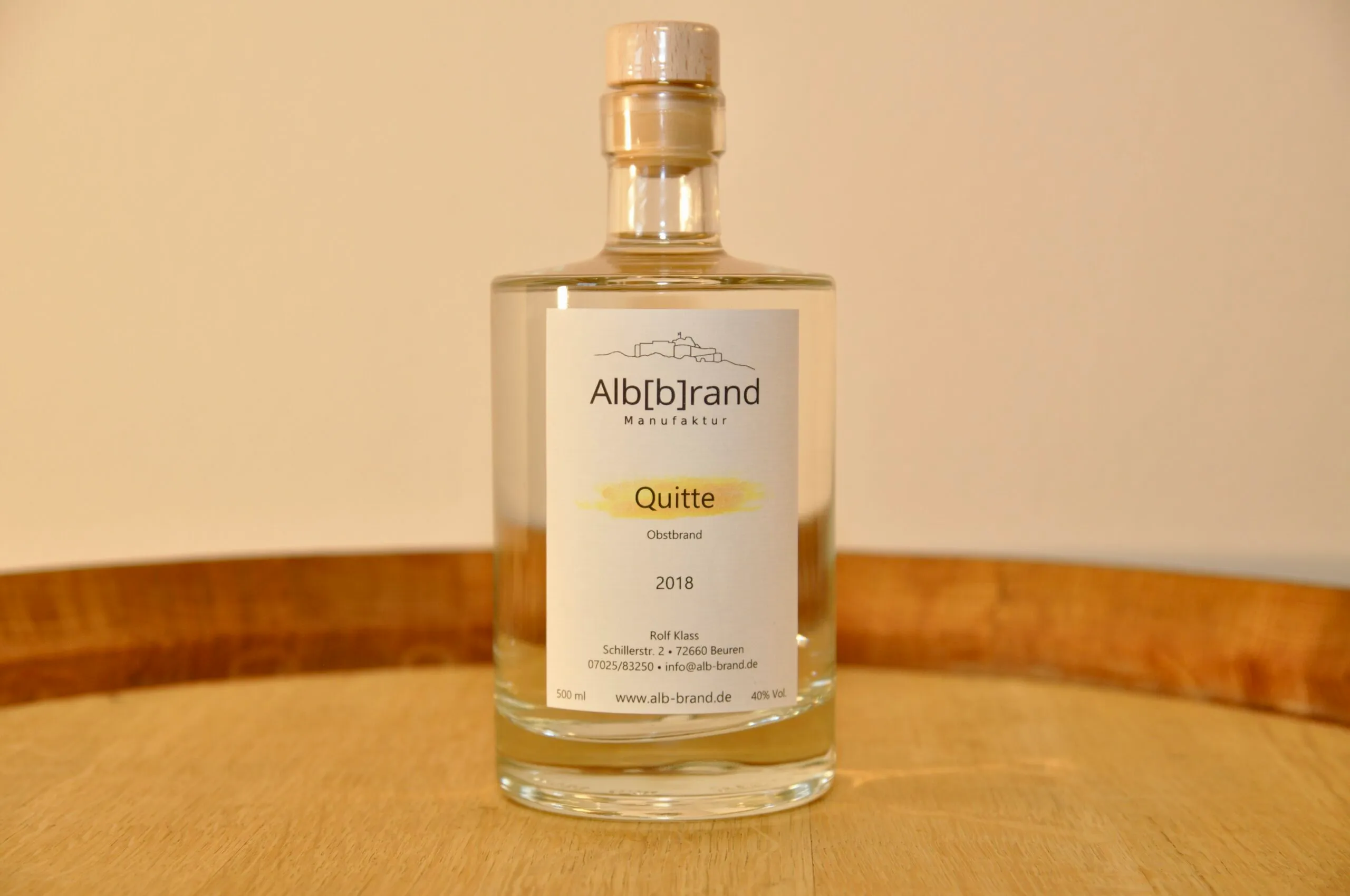 Flasche Quittenbrand