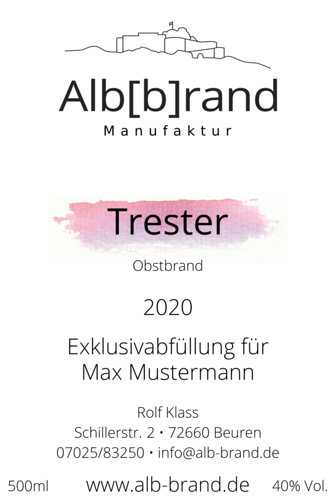 Exklusivabfüllung Etikett